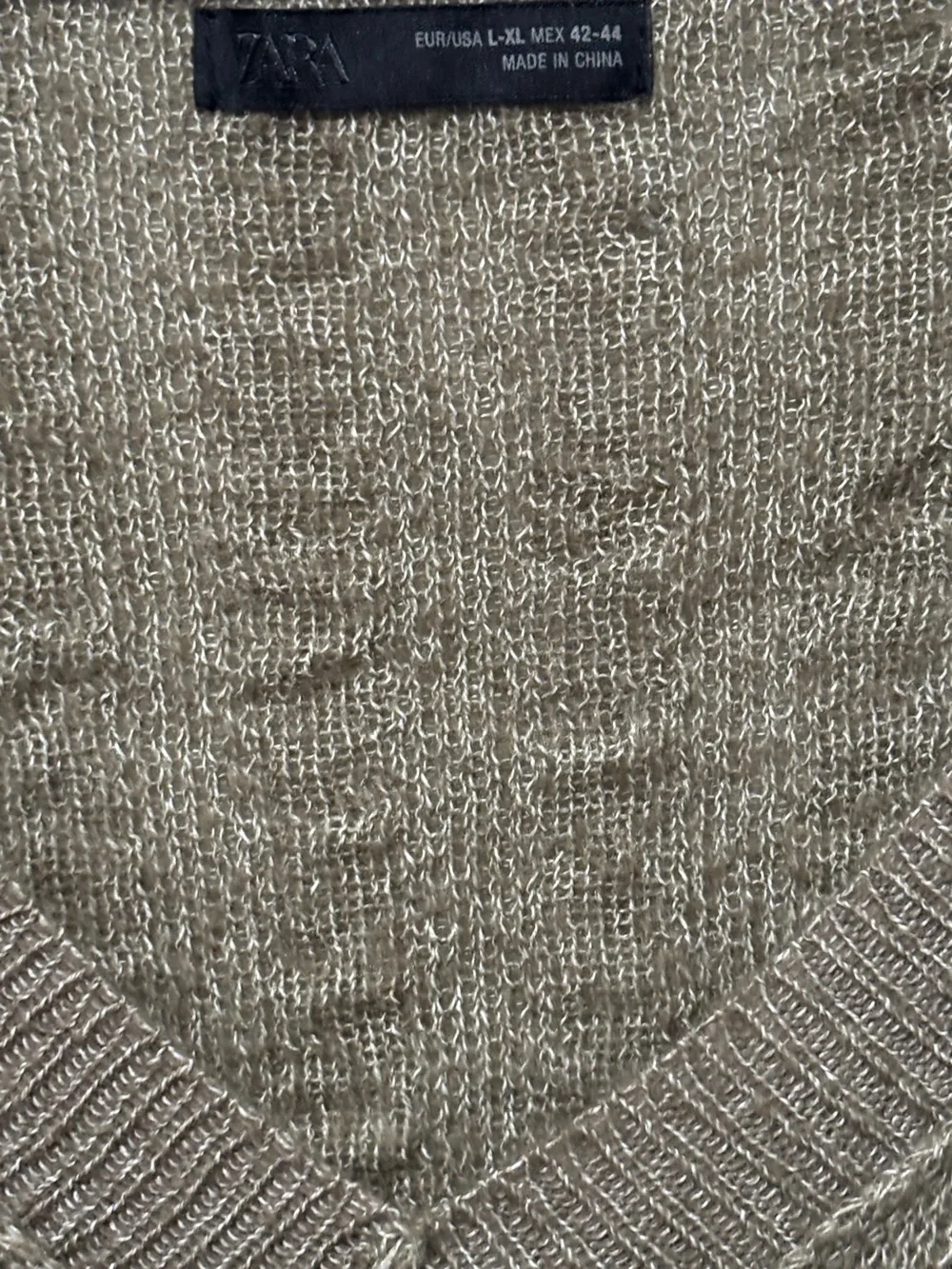 ZARA NWT REVERSIBLE SAND  INSIDE OUT EFFECT KNITTED VEST L/XL